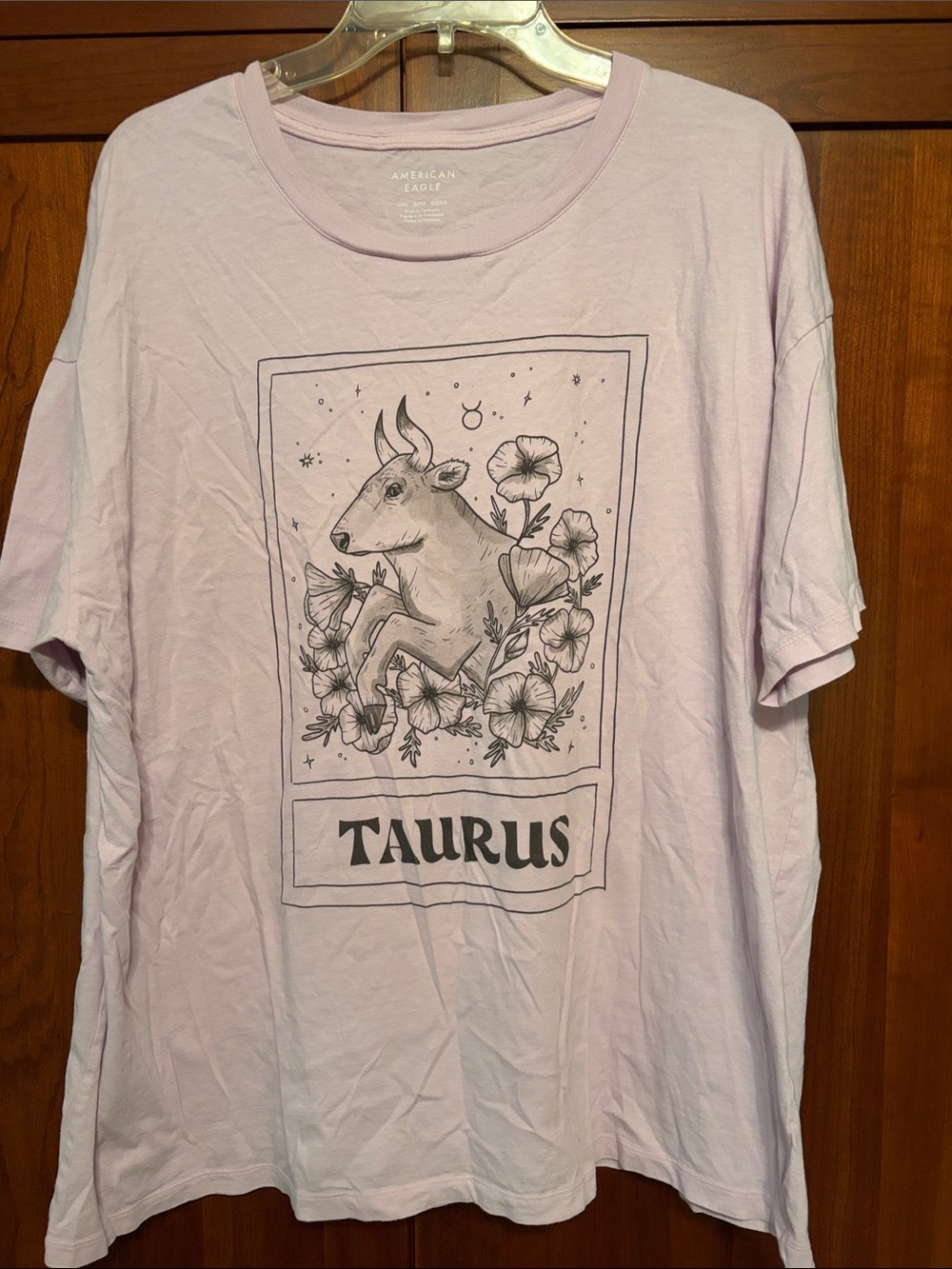 American Eagle Outfitters Light Purple Taurus Graphic Tee